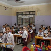 Schulklasse in Kathmandu